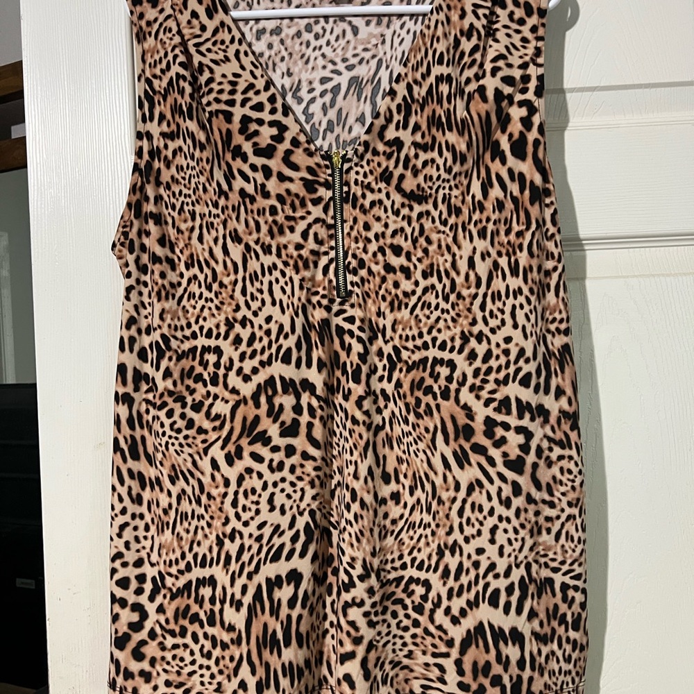 INC International Concepts Leopard Print Sleeveless Top